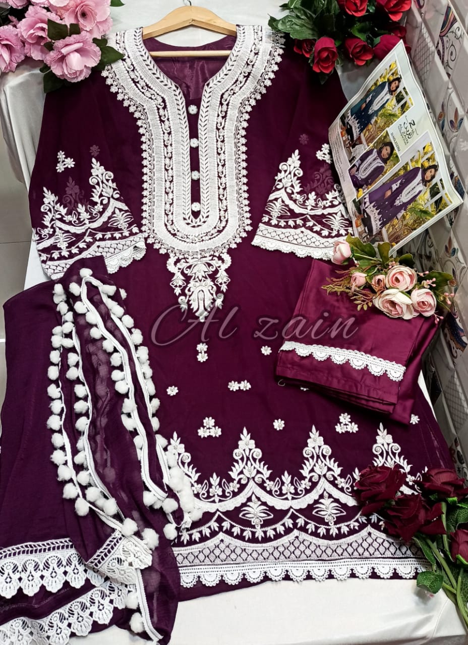 Al Zain 272702 Fancy Party Wear Heavy Georgette Ready Made Collection